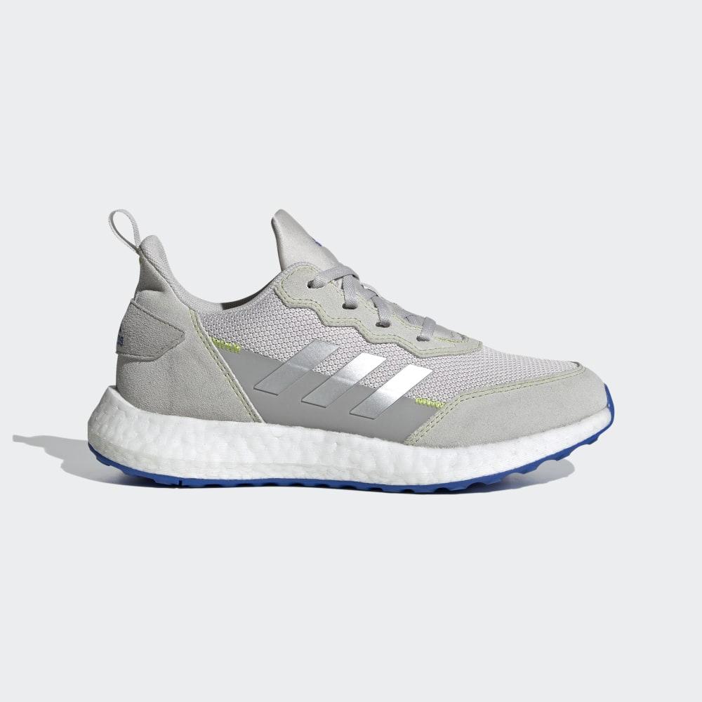 Adidas Boys' RapidaLux S and L Running Shoes Grey/Silver Metal/Blue Ireland FV7037